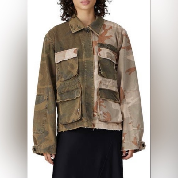 ALL SAINTS jacket not worn size small finch camo jacket - Picture 12 of 13